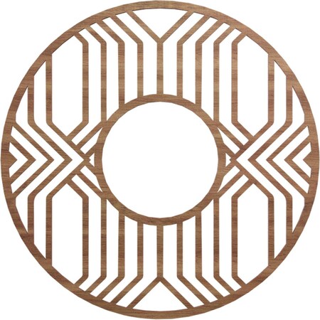Ekena Millwork Empire Wood Fretwork Pierced Ceiling Medallion, Walnut, 22"OD x 8"ID x 1/4"T CMWP22X22X0250EPWA